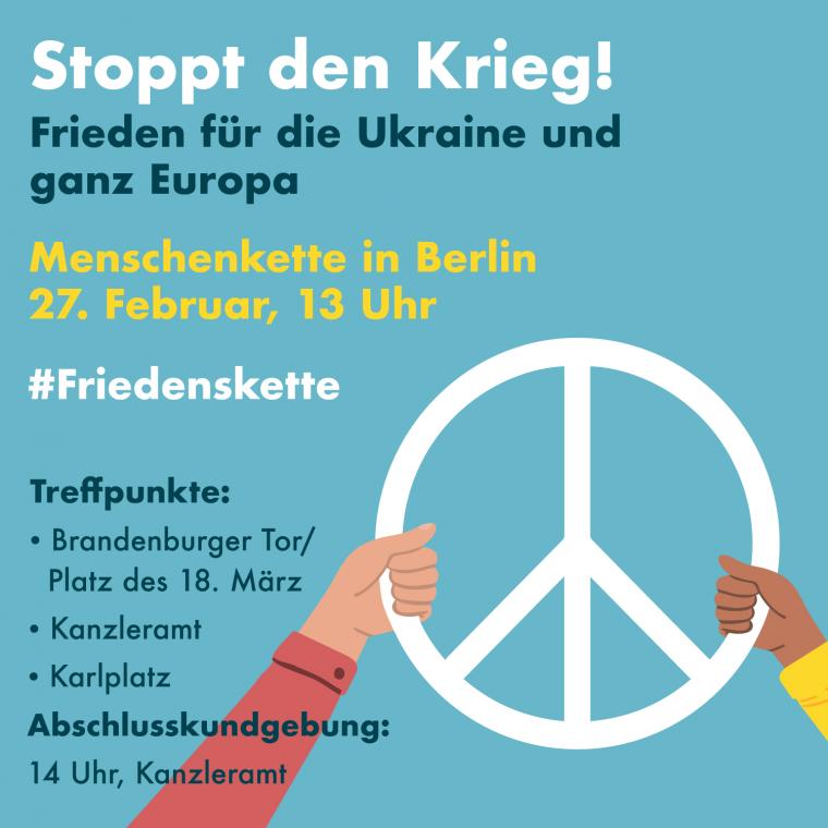 #Friedenskeitte Ukraine 27.2.22